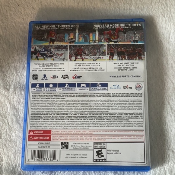 Sony PS4 NHL 18 Video Game - Blue and Red Cover - Picture 2 of 3